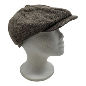 Frye Newsboy Driving Hat Cap Men's‎ OSFM Brown Tweed Cabbie NWT